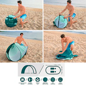Tienda para playa 68107 bestway tamaño 67" X 47" X 35"/2.00M X 1.20M X 90CM - Image 4