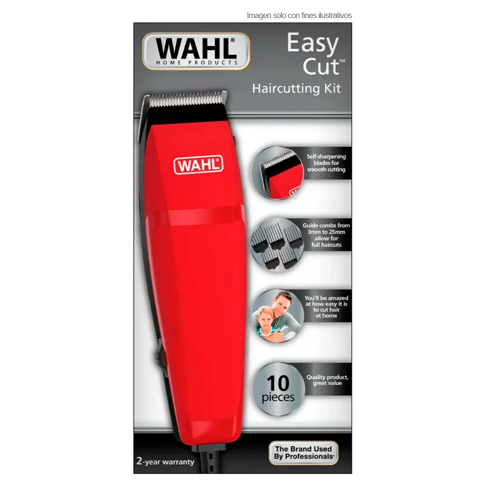 Maquina cortadora para cabello 9314-2708 WAHL, color rojo, 10 piezas. - Image 3